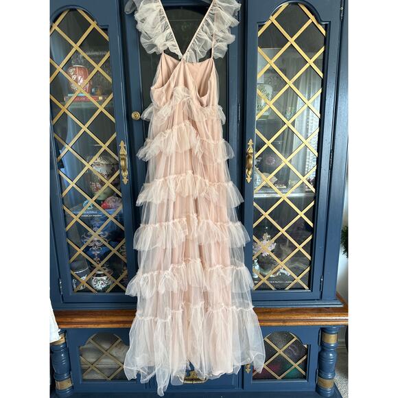 Show Me Your Mumu Fairy Tale Maxi Dress Tulle Dusty Blush SZ M NWT ($298 Retail) - Picture 4 of 10
